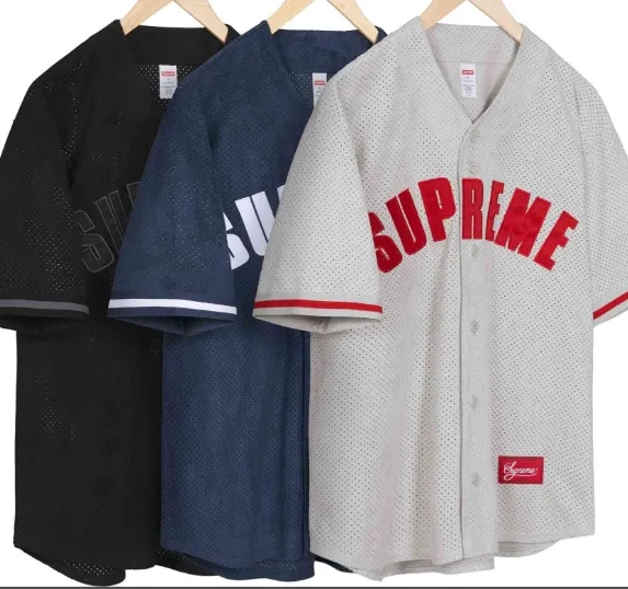 sleeved mesh suede baseball JERSEY 24SS ULTRASUDE short MESH BASEBALL 0504